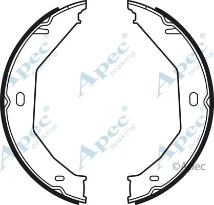 APEC BRAKING stabdžių trinkelių komplektas, stovėjimo stabdis SHU757